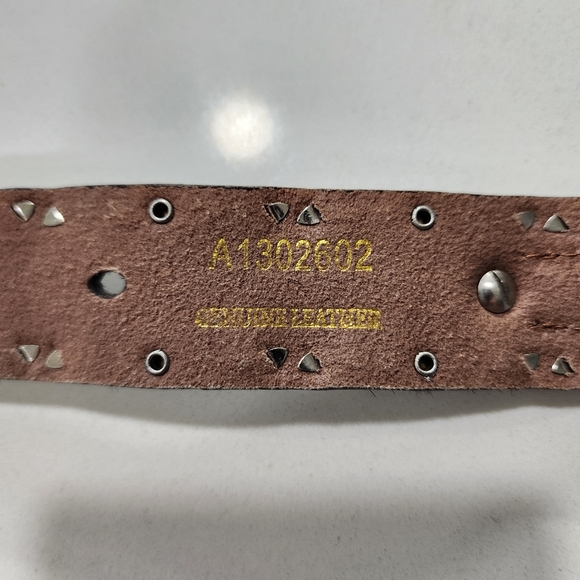 ARIAT GIRLS CALF HAIR AND BEADED LEATHER BELT \